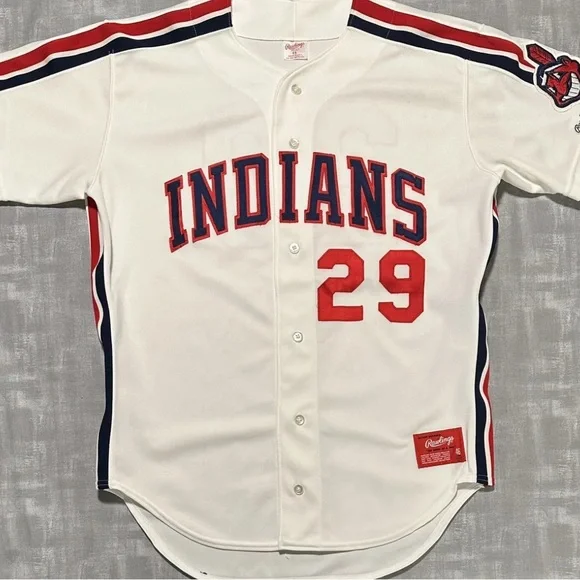 Authentic Vintage Rawlings MLB Cleveland Indians Baseball Jersey
